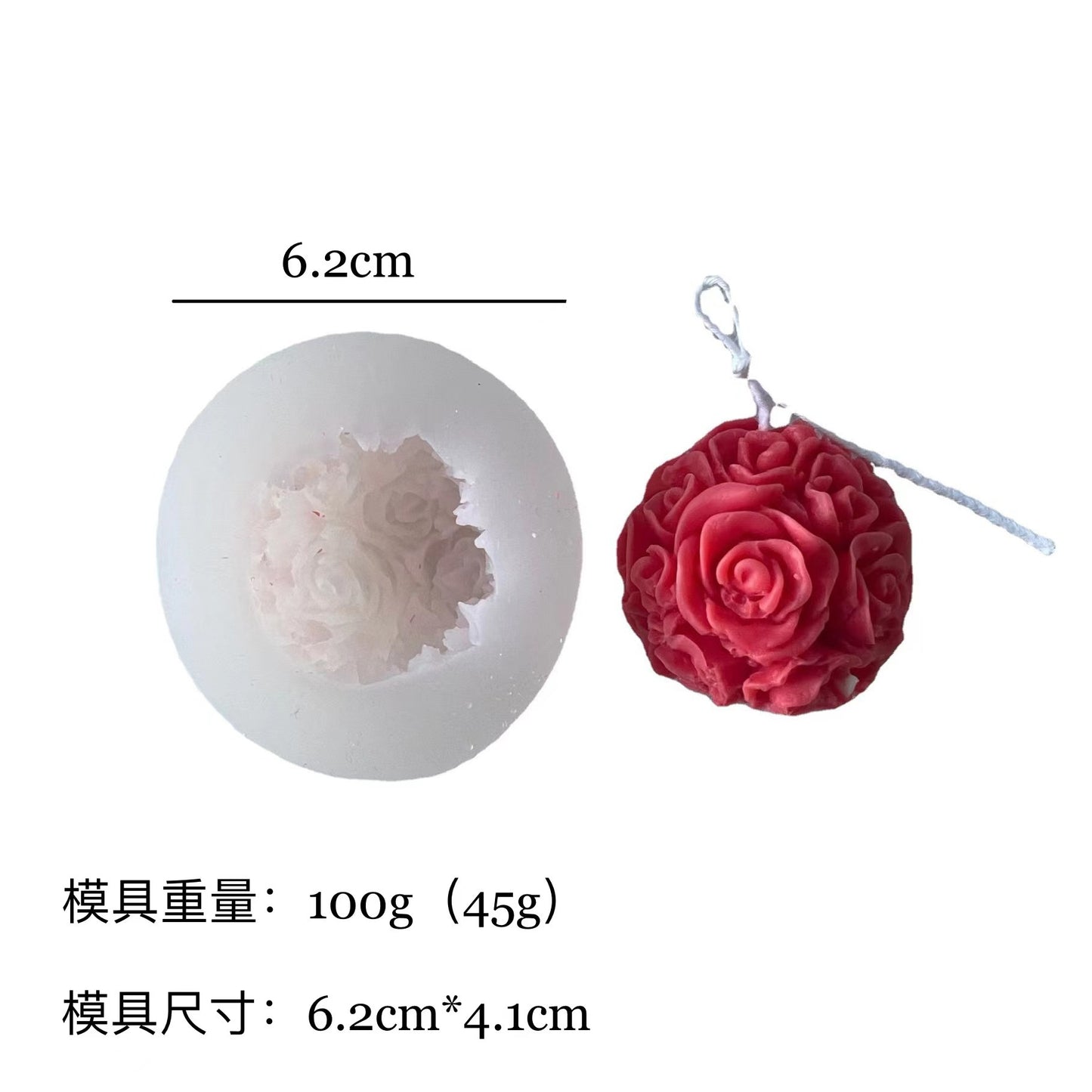 A red lip rose silicone mold