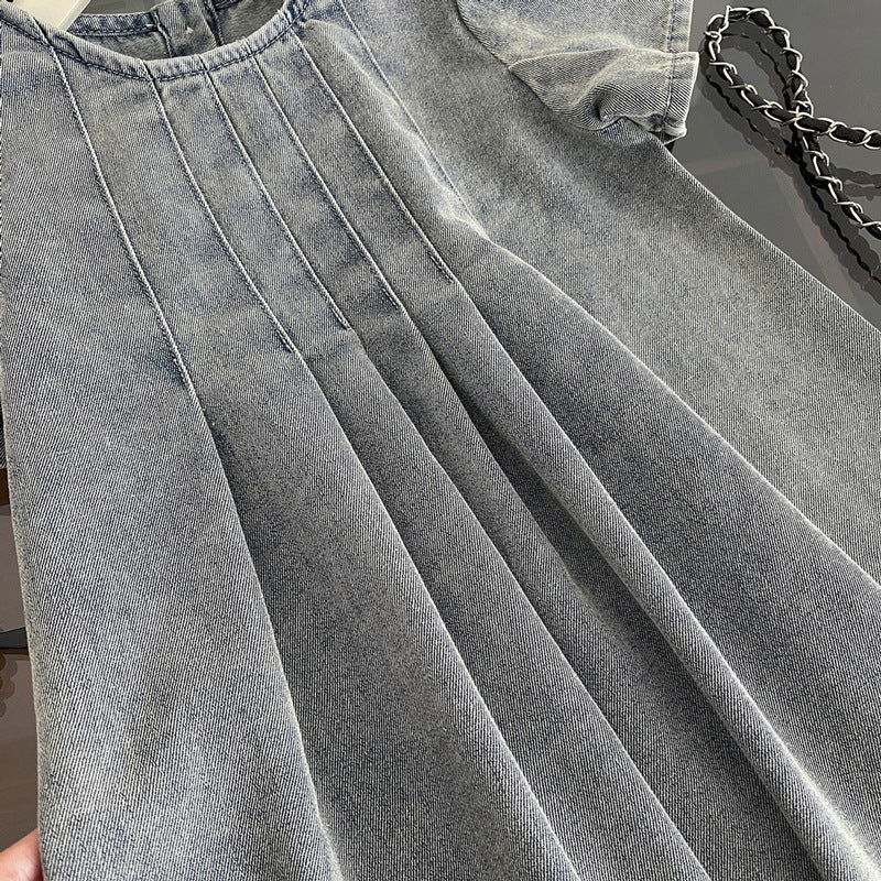 A new children's foreign soft denim skirt little girl fashionable princess skirt - Mixbatch