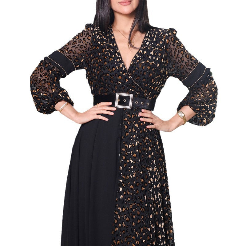 A Neck Dress Elegant Fashion Deep V Sexy Gala Party Dress