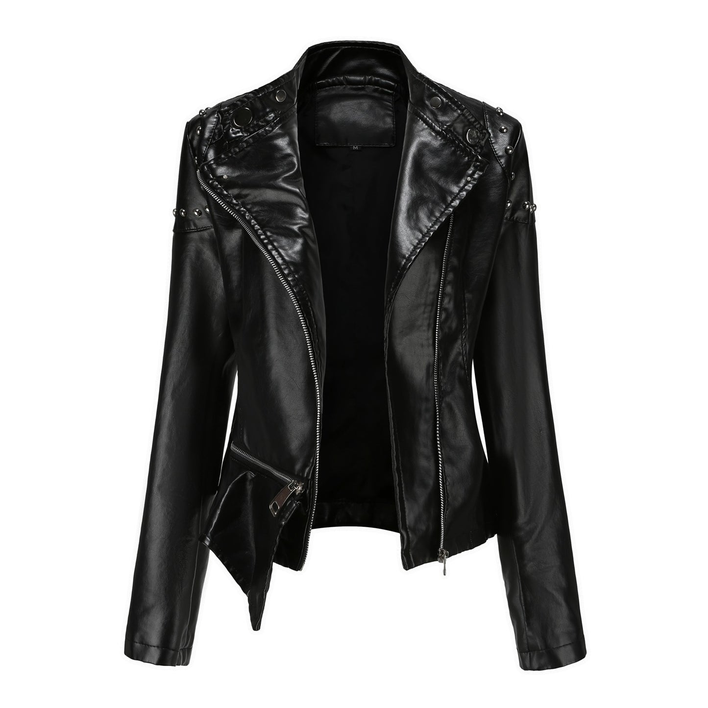 A women's leather jacket