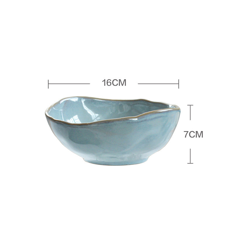 A Creative Personality Ceramic Plate Nordic Tableware Hotel Western Food Plate Steak Pasta Plate Salad Bowl