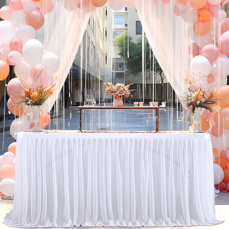 A Table curtain table circumference