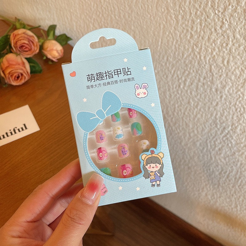 A little girl cartoon jewelry girl baby gift toy nail patch - Mixbatch