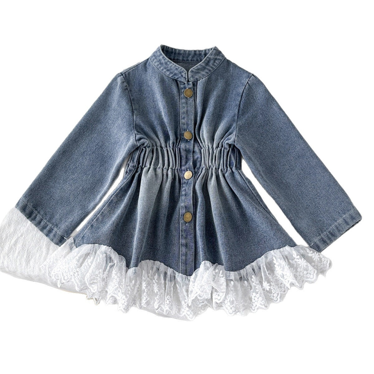 A denim skirt for children and teenagers