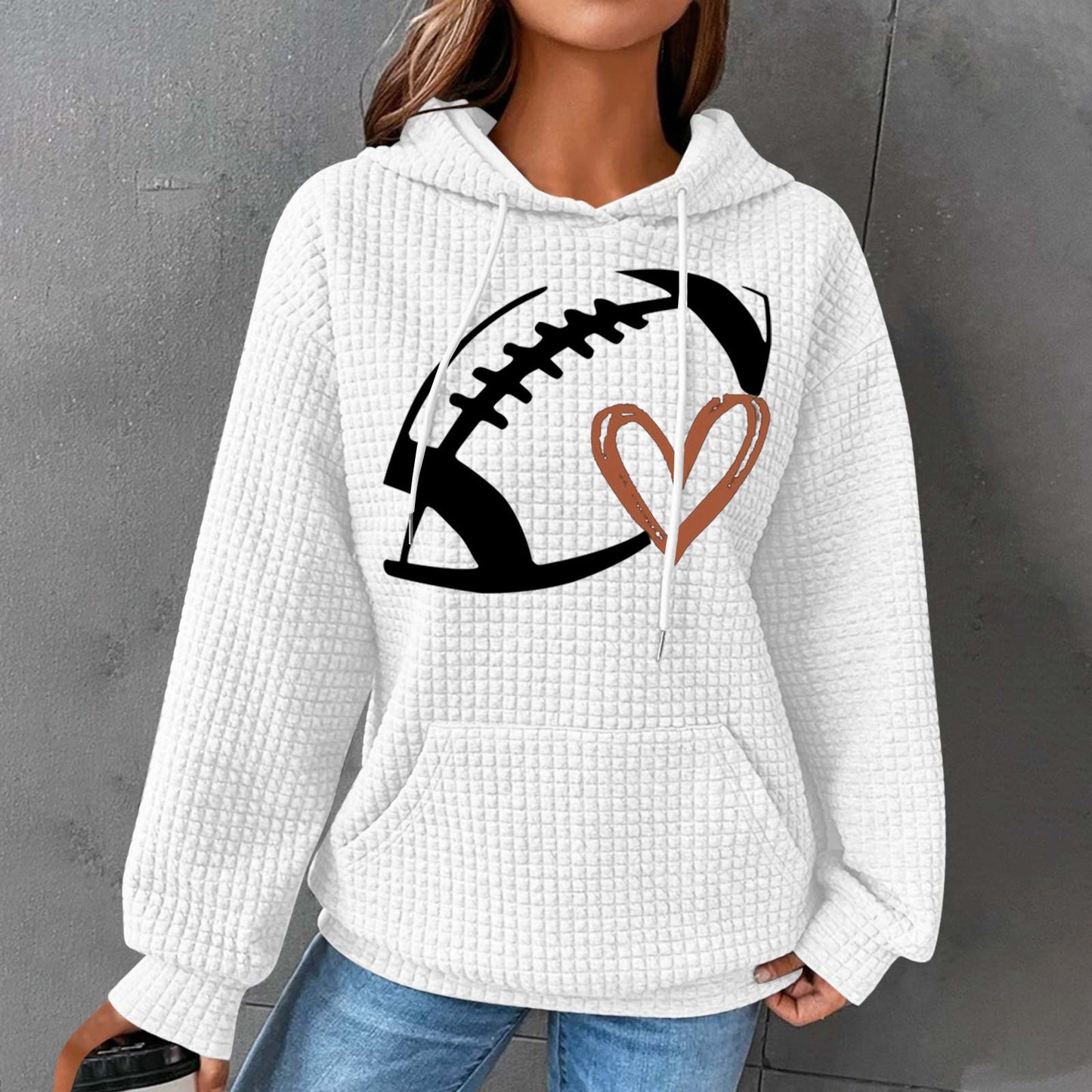 A printed sweater