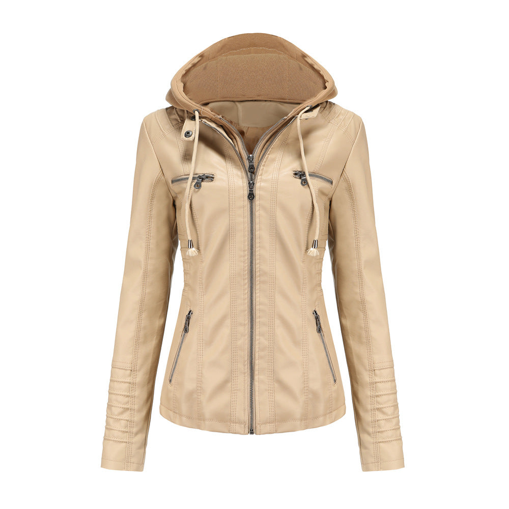 A Ladies PU Leather Jacket