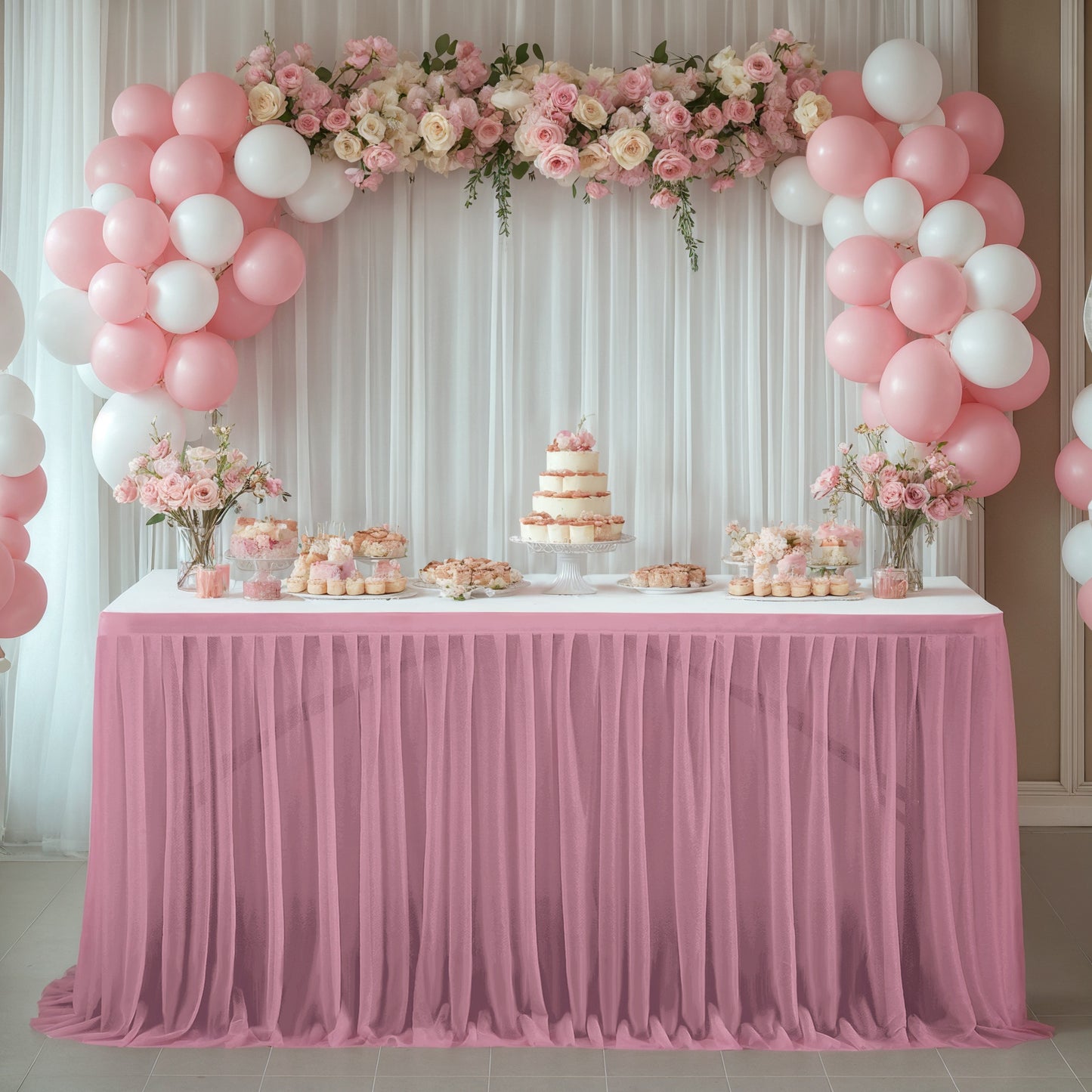 A Table curtain table circumference