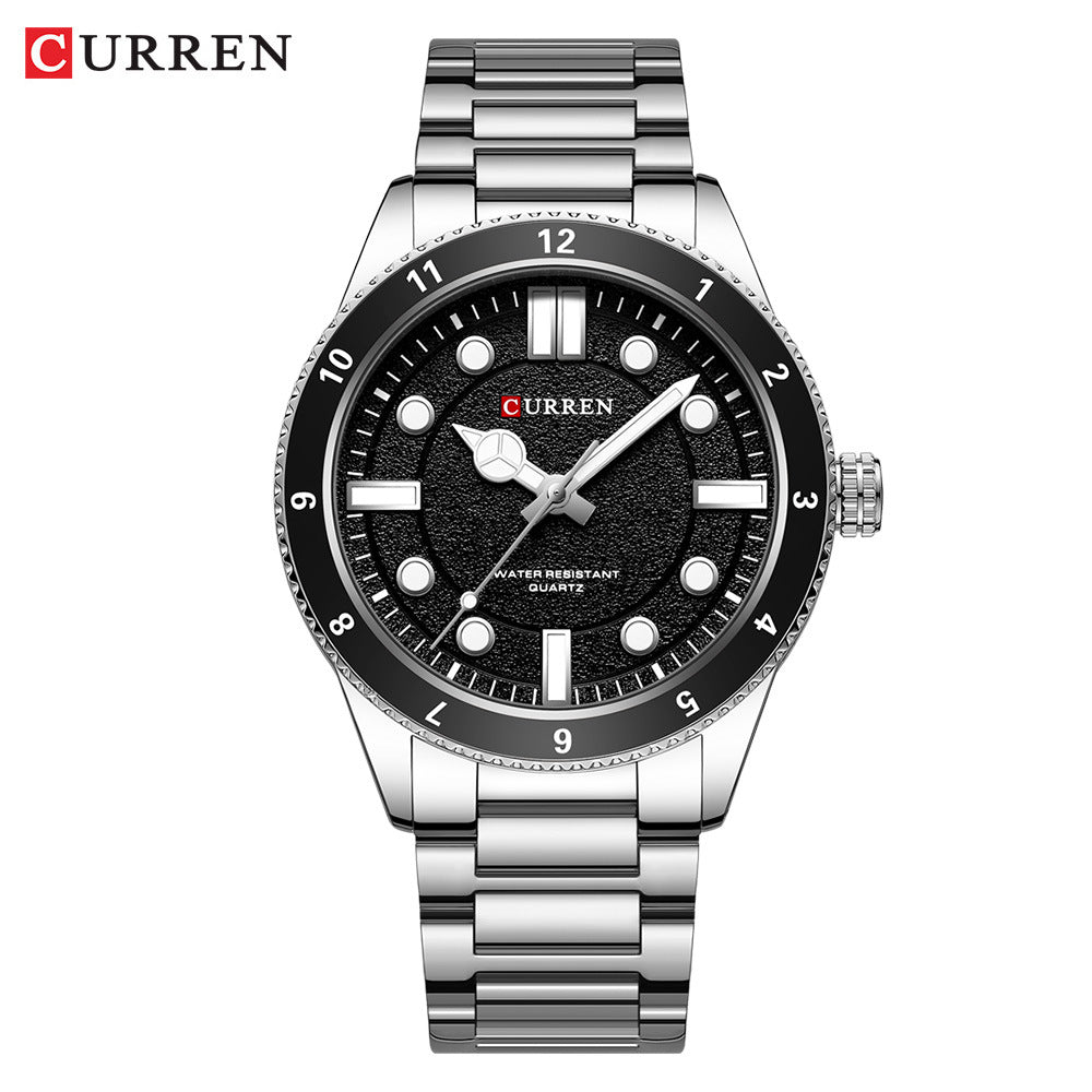 A 8450 Cross-border Simple Men's Watch Waterproof Steel Belt Men's Business Quartz Watch Men's Watch