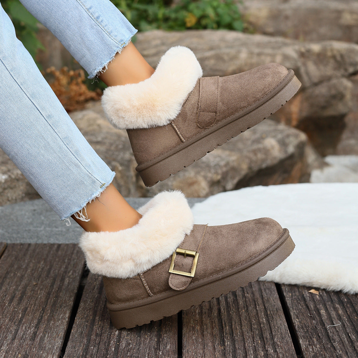A plush boot