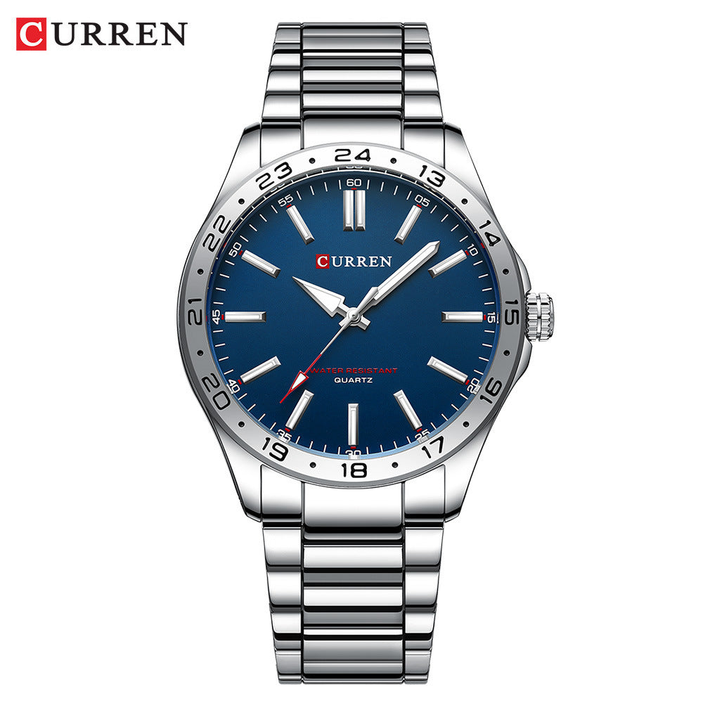 A 8452 Casual Quartz Watch Men's Watch, Steel Strap Watch, Business Men's Watch - Mixbatch