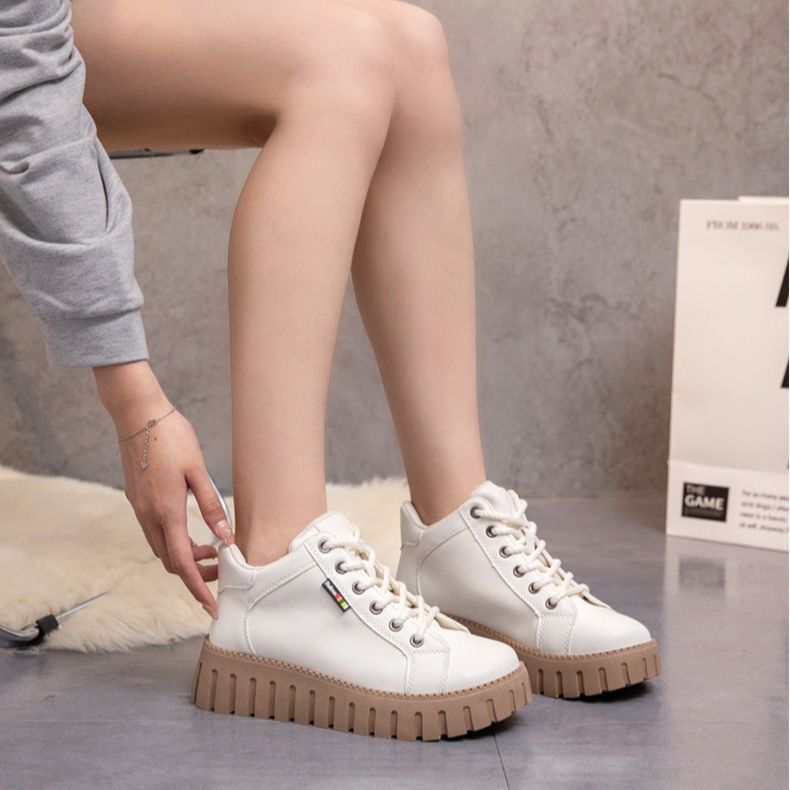Autumn and winter new Martin boots fashion casual Joker women's shoes single cotton with non-slip lightweight casual shoes. - Mixbatch