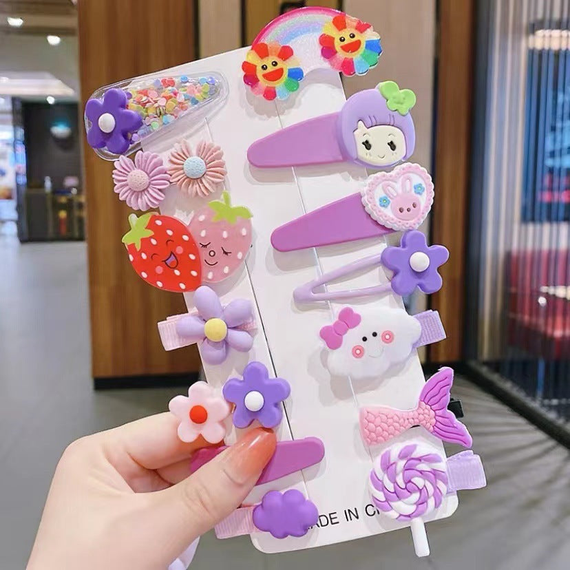 A children's hairpin stall set wholesale summer little girl hairpin cute girl broken hairpin headdress
