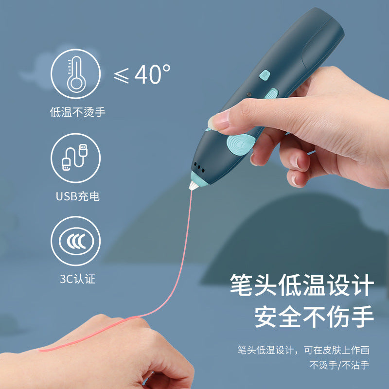 A 3D Bulid-in battery children DIY printing pen USB charging use