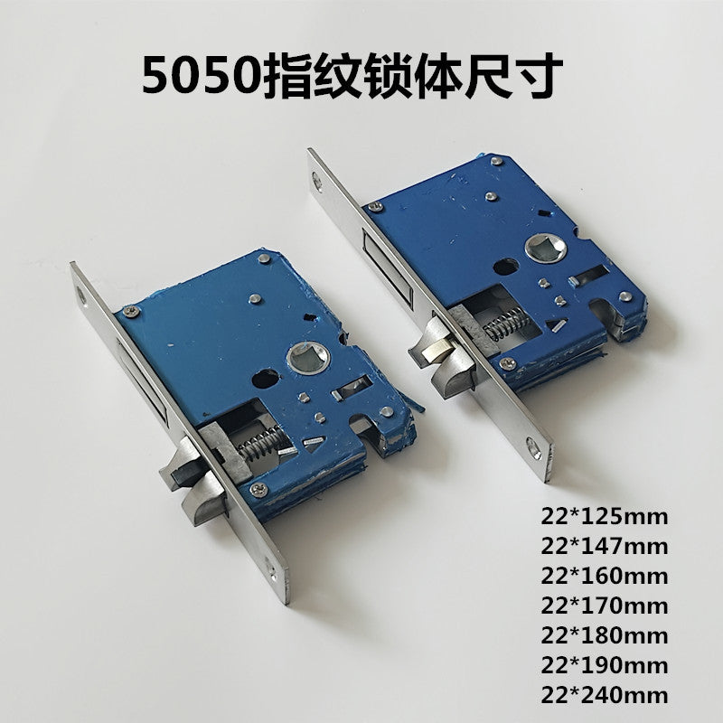 A Wooden door Interior door Fingerprint lock body Double active double fast lock body