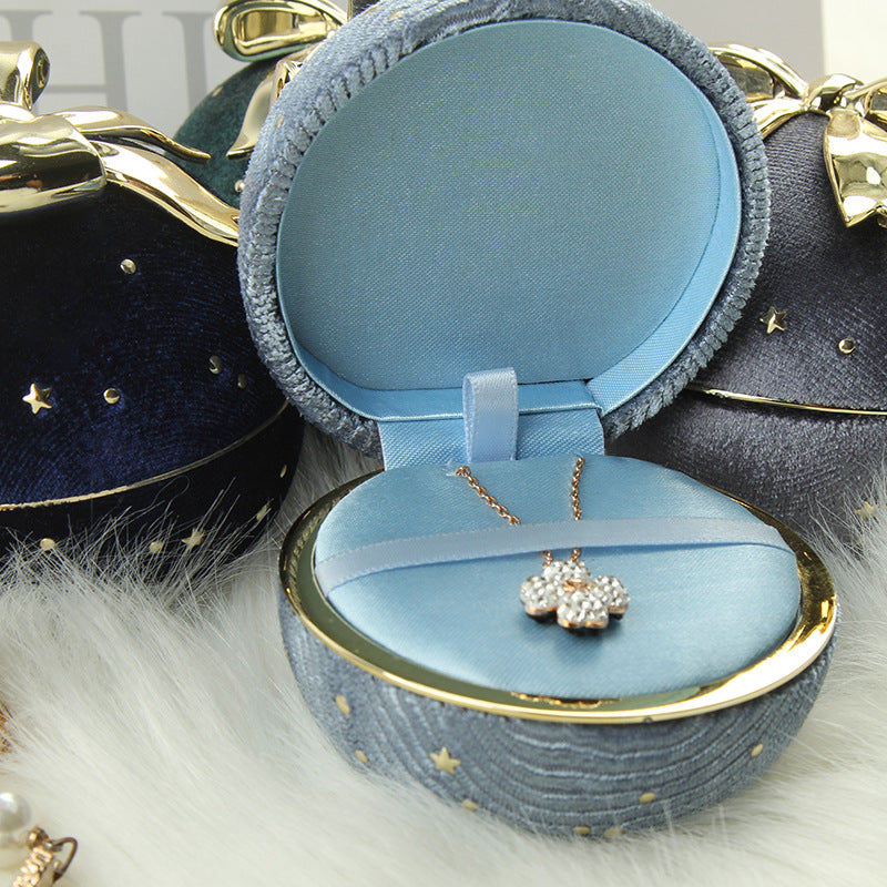A Round Gypsy Flannel Jewelry Box