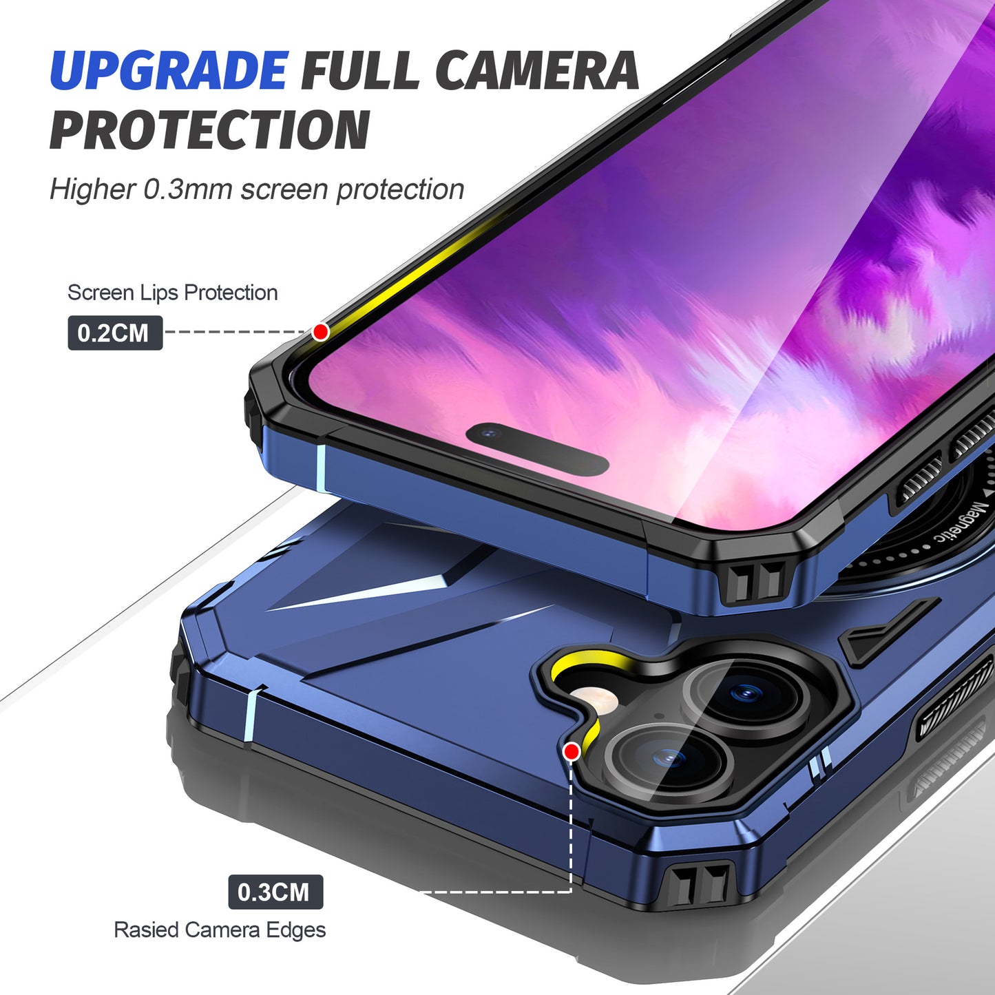 A Magnetic Ring Holder Phone Case