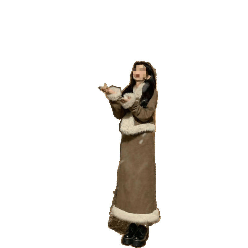 A coat half-length skirt set