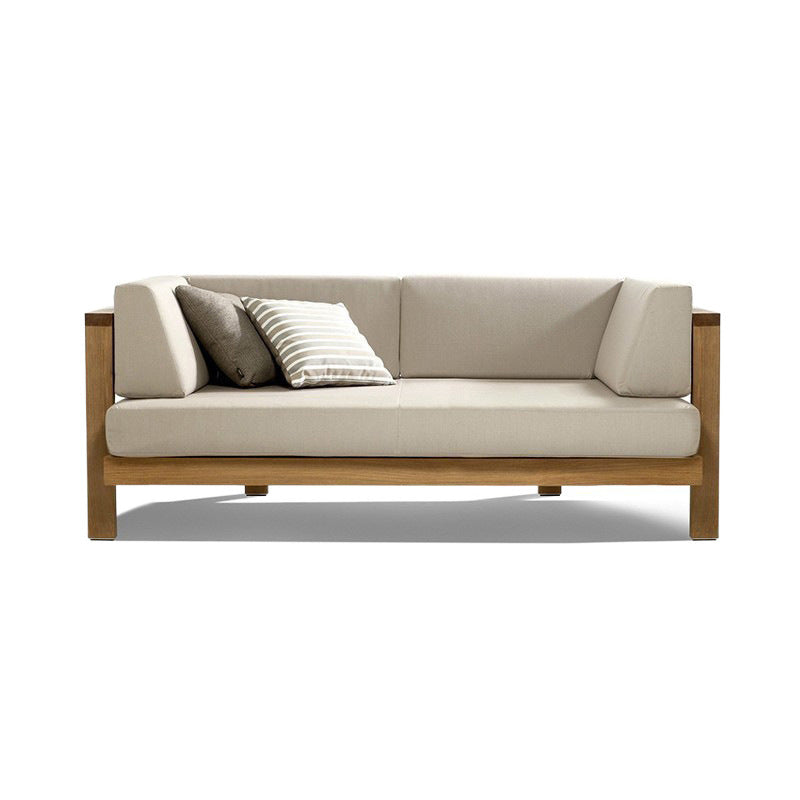 A Nordic outdoor sofa combination teak villa courtyard garden furniture B & B wind outdoor terrace solid wood small coffee table - Mixbatch
