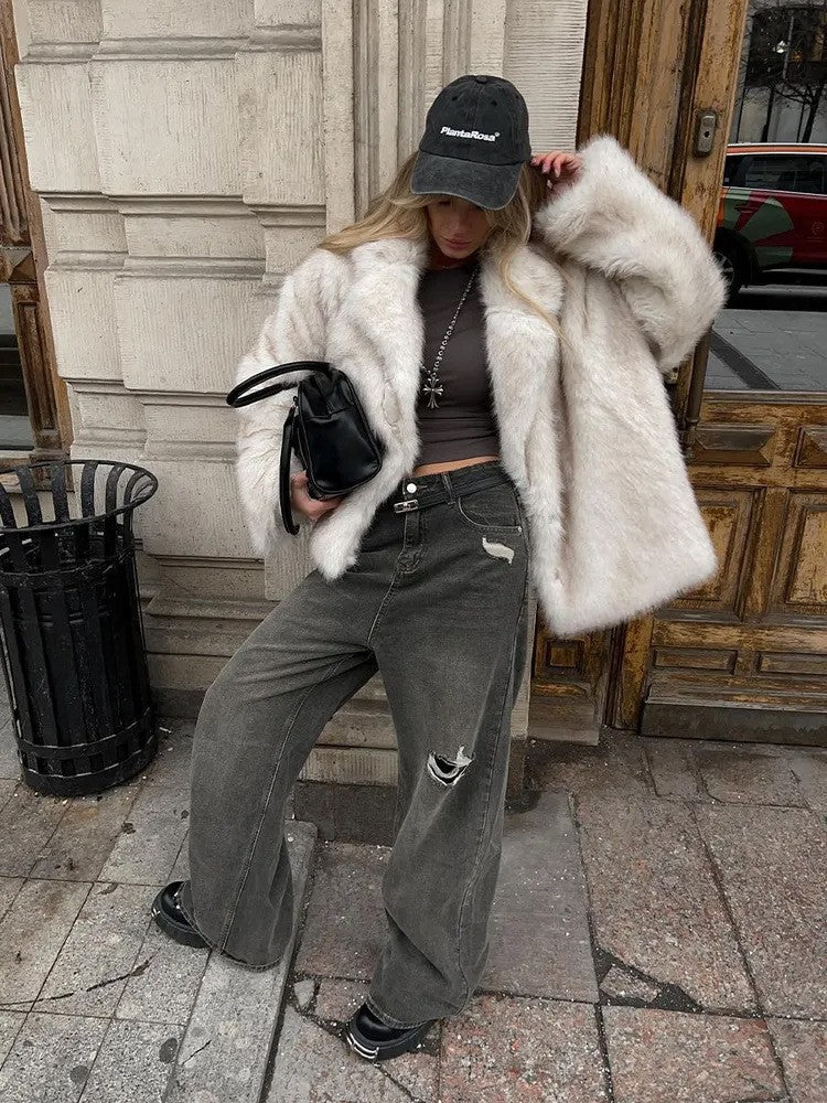 A faux fur jacket