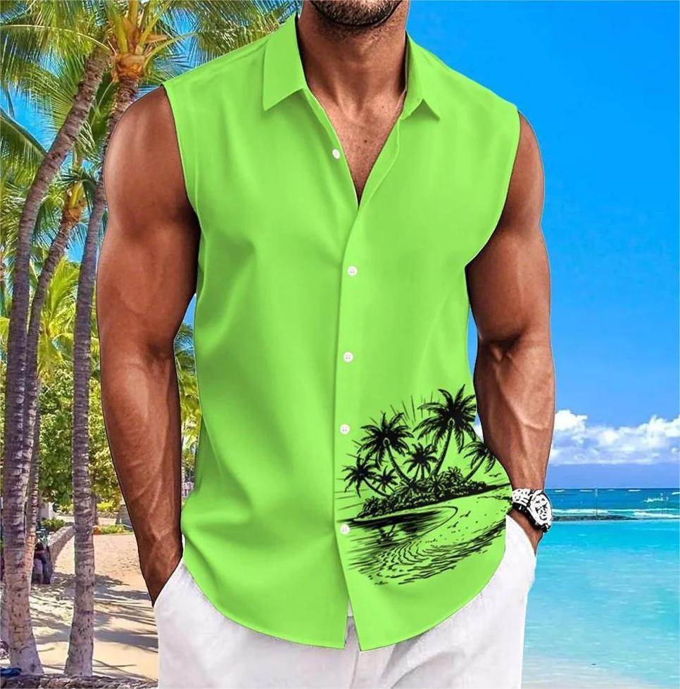 A Shirt Men's Sleeveless Lapel