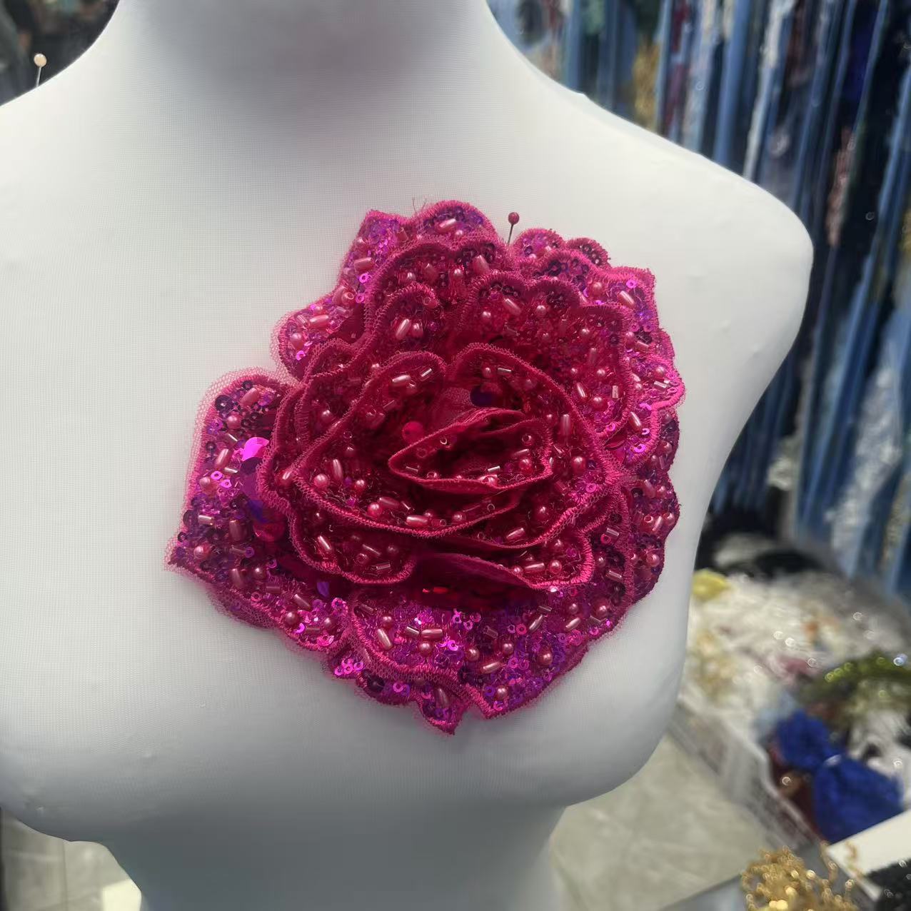 A New Popular Wedding Festival Clothing Patch Handmade Disc DIY Heavy Industry Sequins Beads Roses - Mixbatch