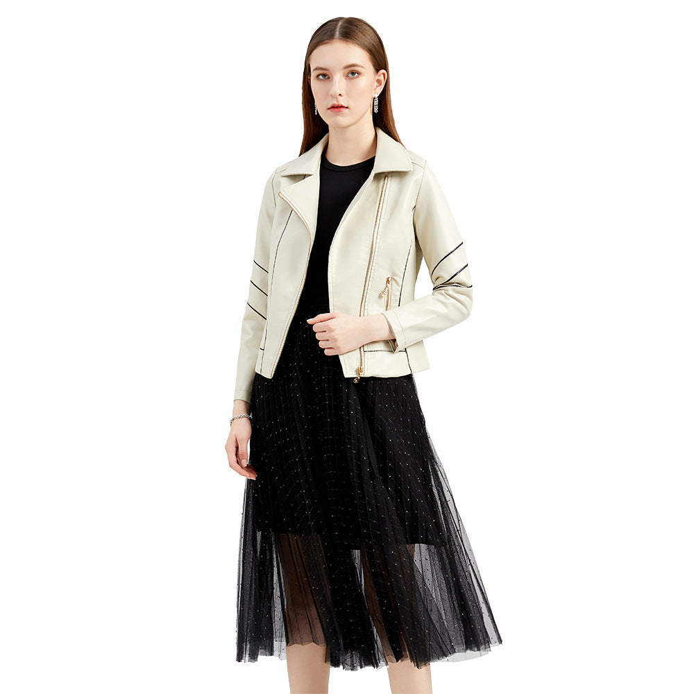 A Ladies PU Leather Jacket