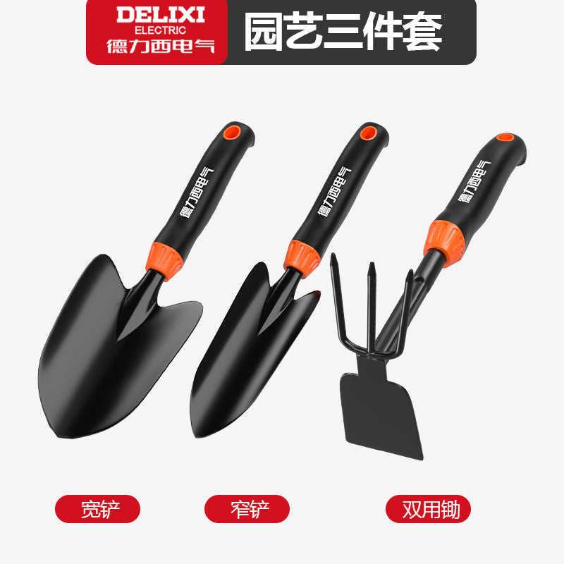 A Gardening tools, small shovels, growing vegetables, growing flowers, household shovels, beach catching sea tools, three-piece set