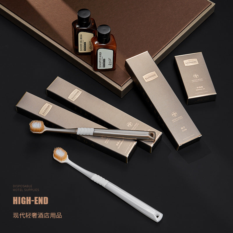 Hotel disposable toiletries Hotel special toothbrush with toothpaste set
