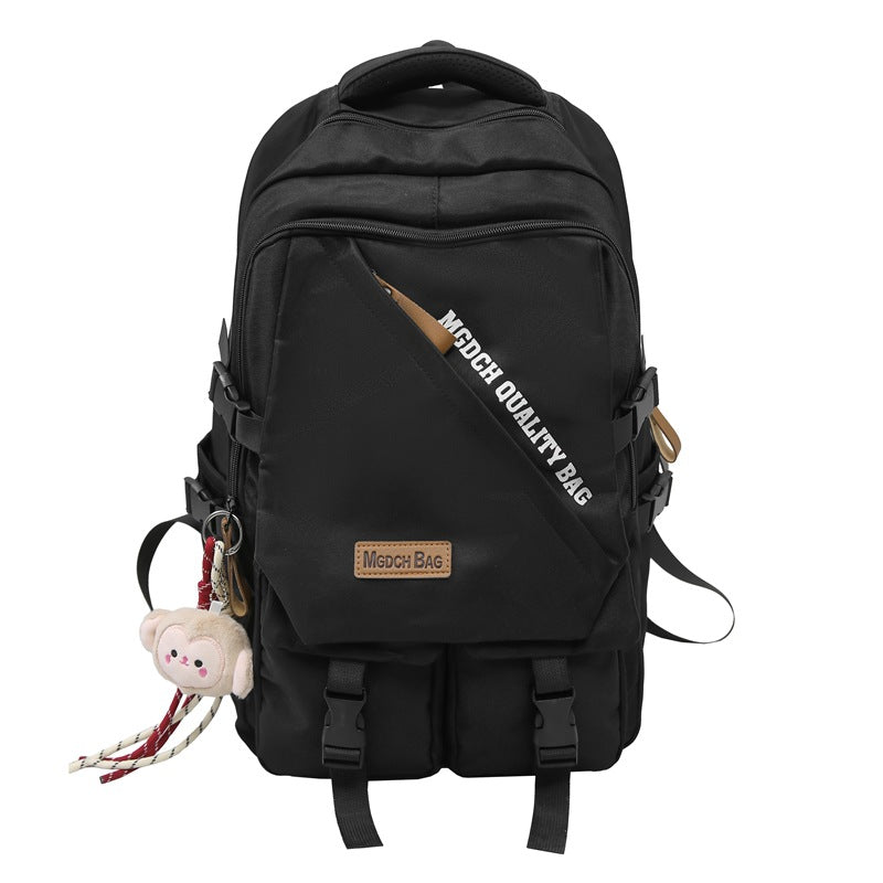 A Korean version ins new high-value trendy and cool contrasting backpack, couple light travel travel large-capacity backpack