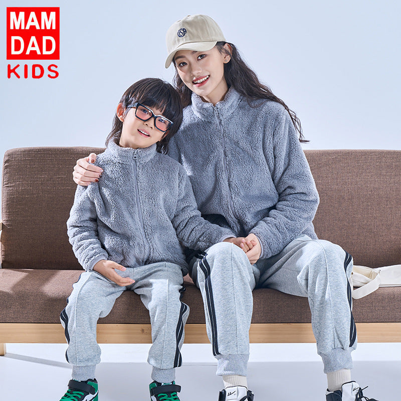 A children's warm fleece jacket for winter