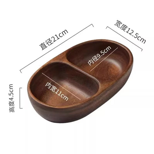 A walnut solid wood tray snack tray