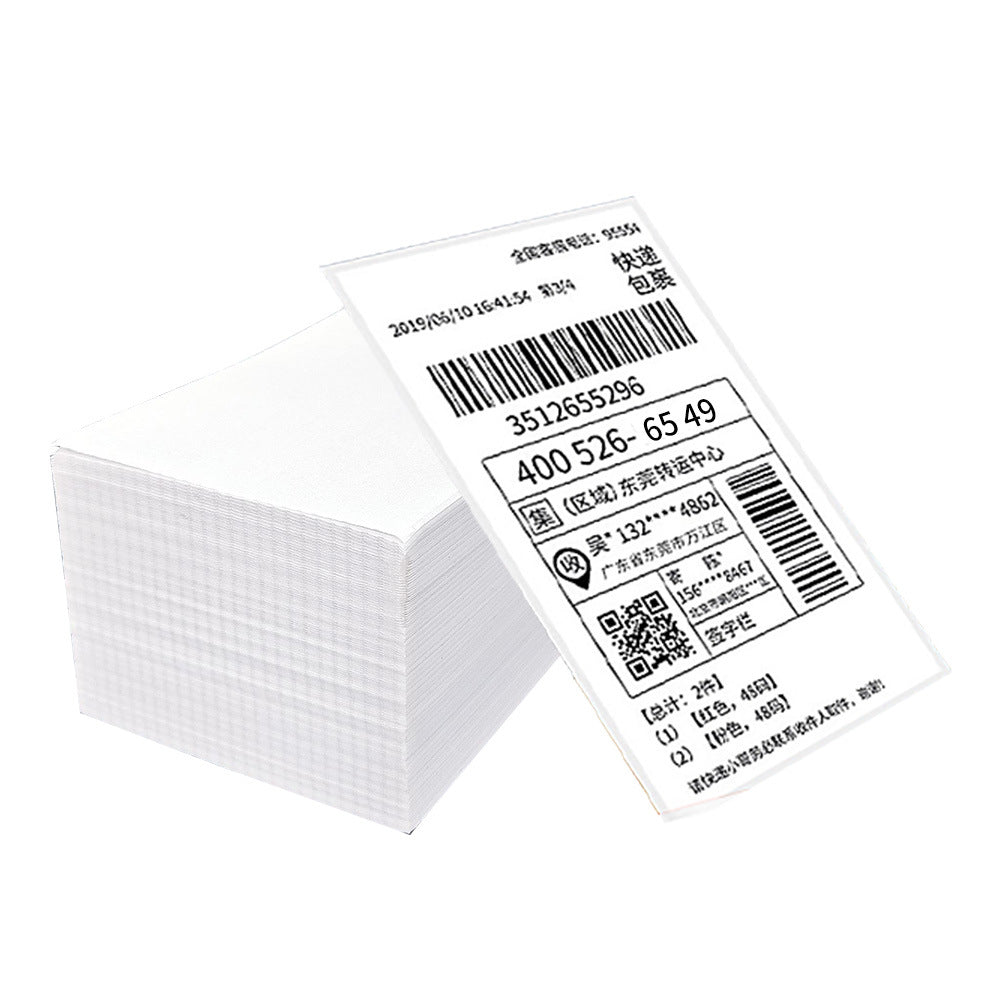 A Three-proof thermal paper 100 * 100 * 150 logistics express surface sheet printing paper Amazon E-mail treasure folding label paper