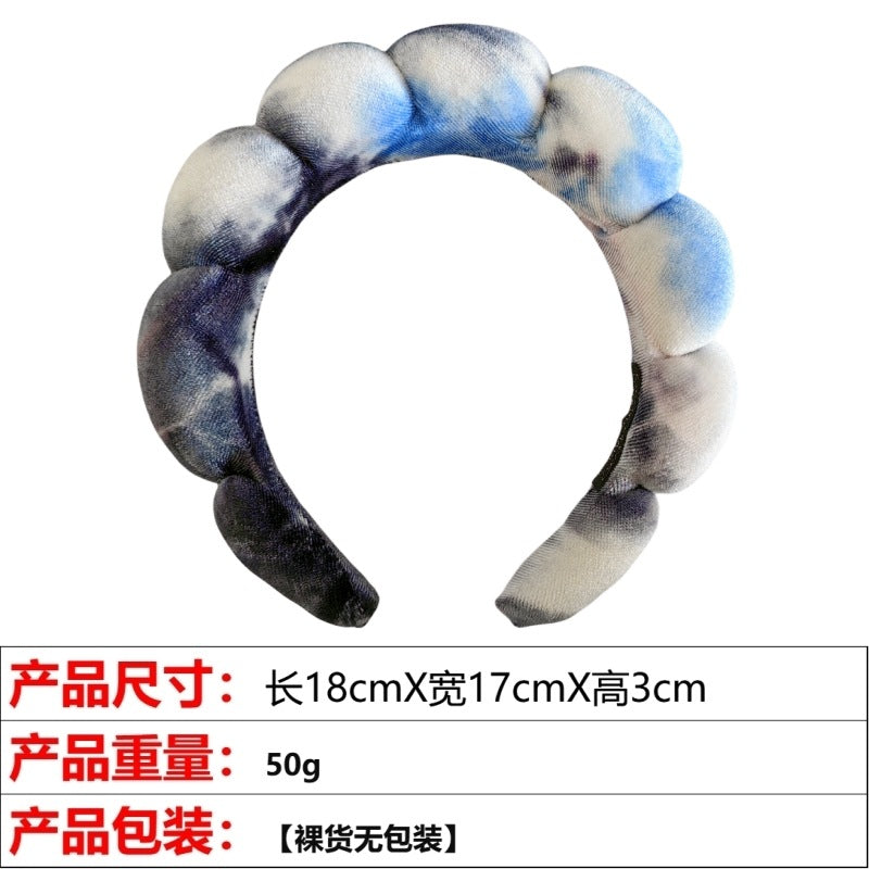 A high cranial top hair accessories women wash face bath clouds sponge headband makeup remover hair band headband