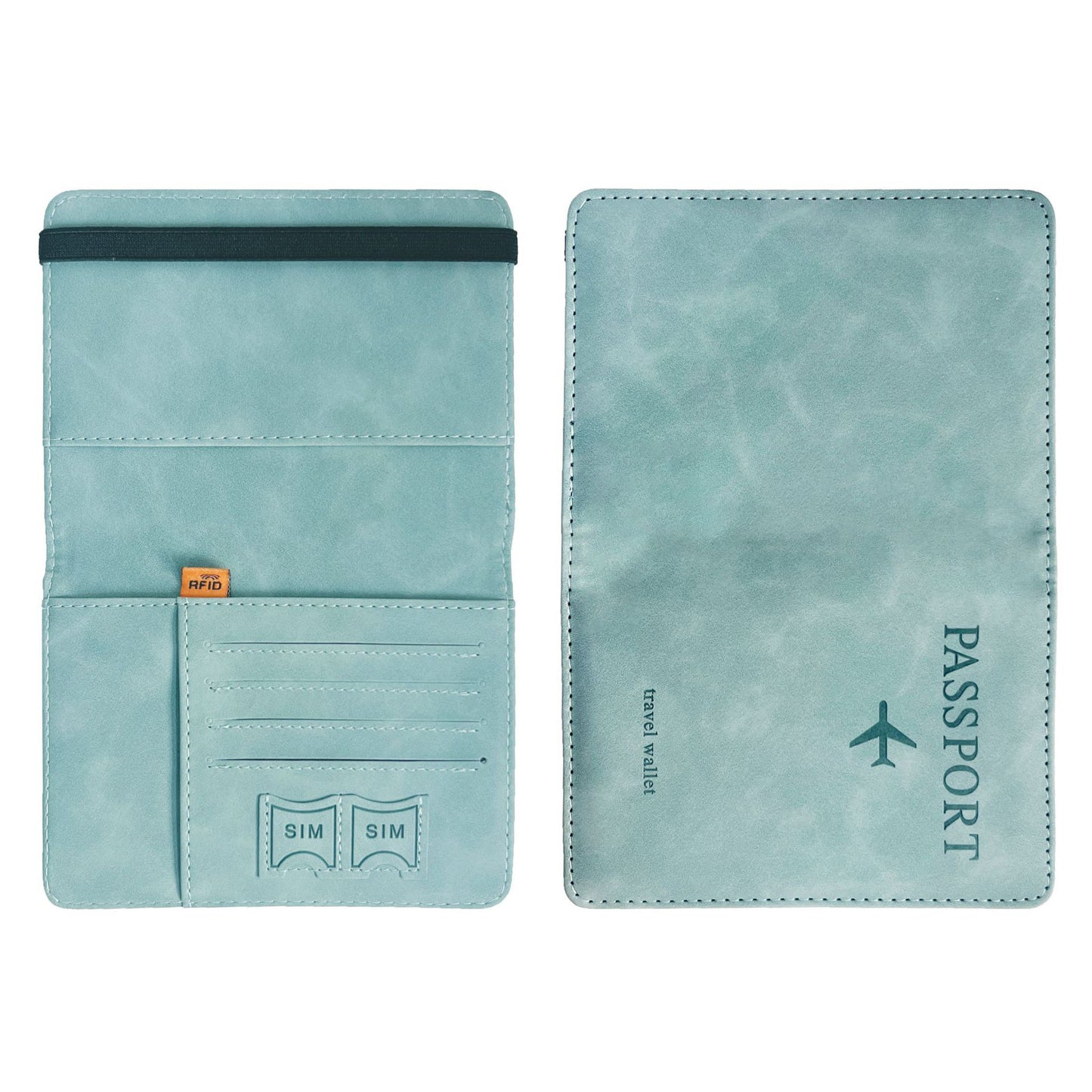 A PU Leather Card Bag Passport Clip RFID Passport Bag Travelwallet Multifunctional ID Bag Wholesale
