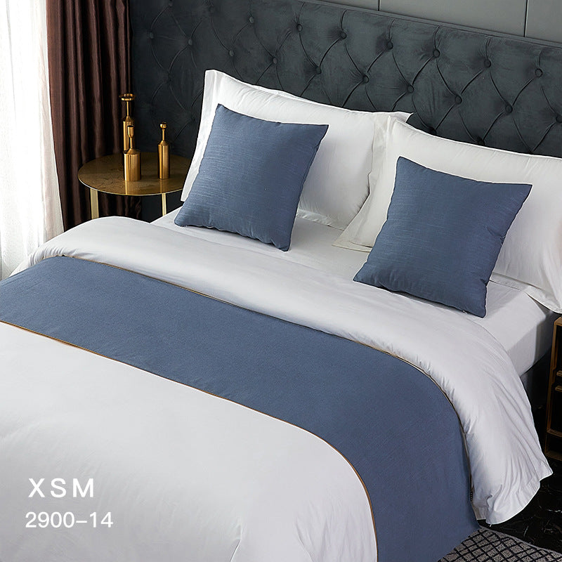 A hotel bedside towel decoration
