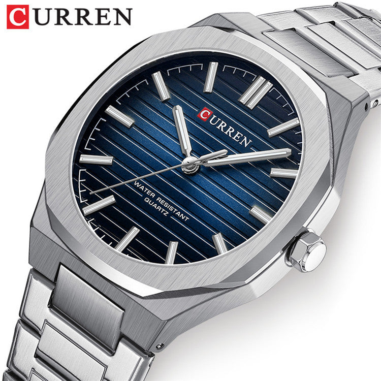 A 8456 men's steel belt business watch quartz simple men's watch cross-border explosion spot wholesale