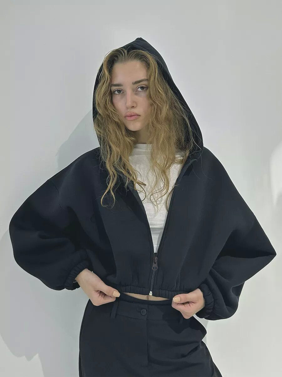 A hoodie long sleeve sweater