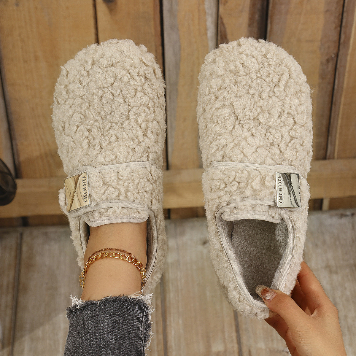 A plush shoe