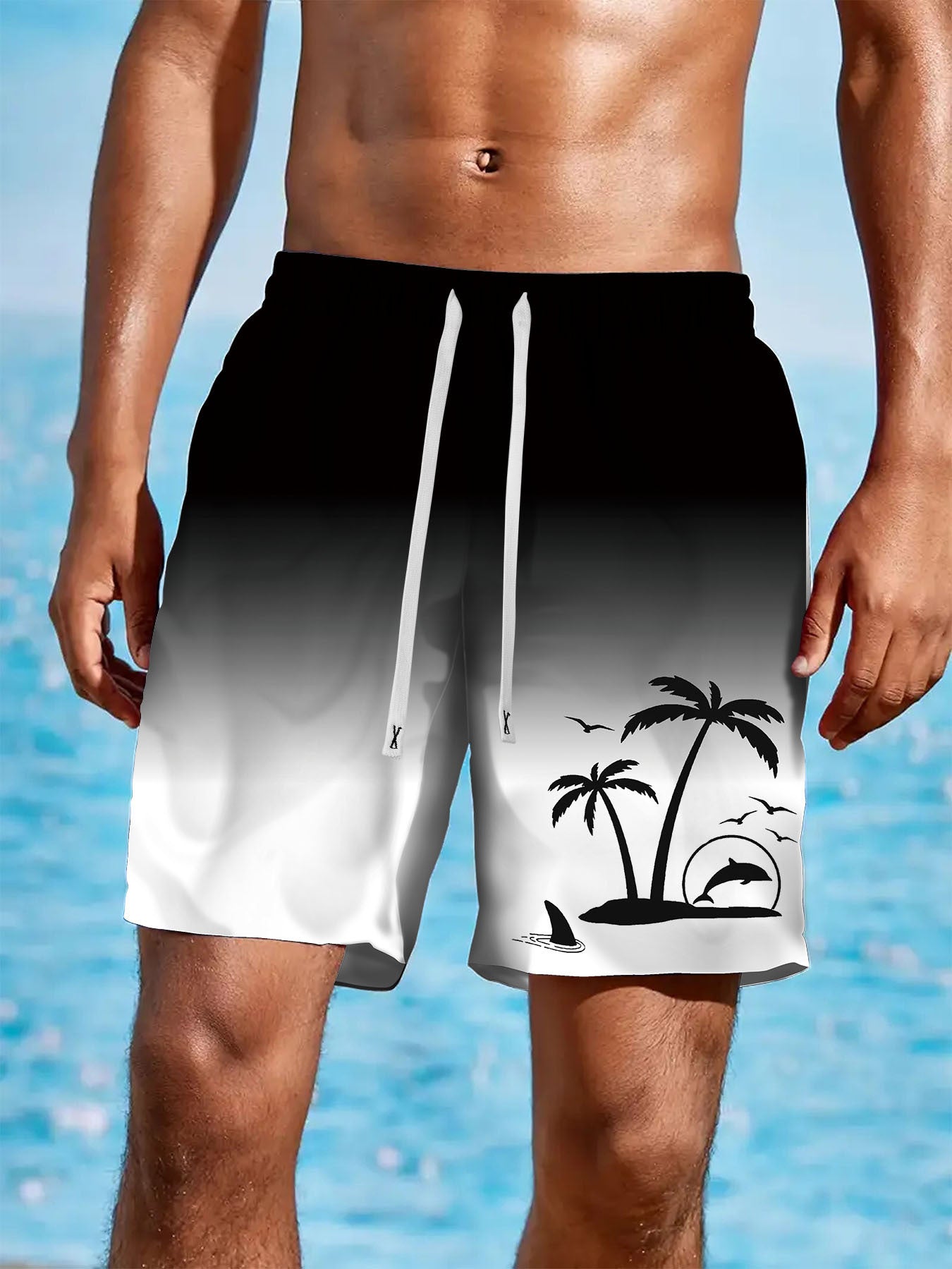 A men's loose beach pants