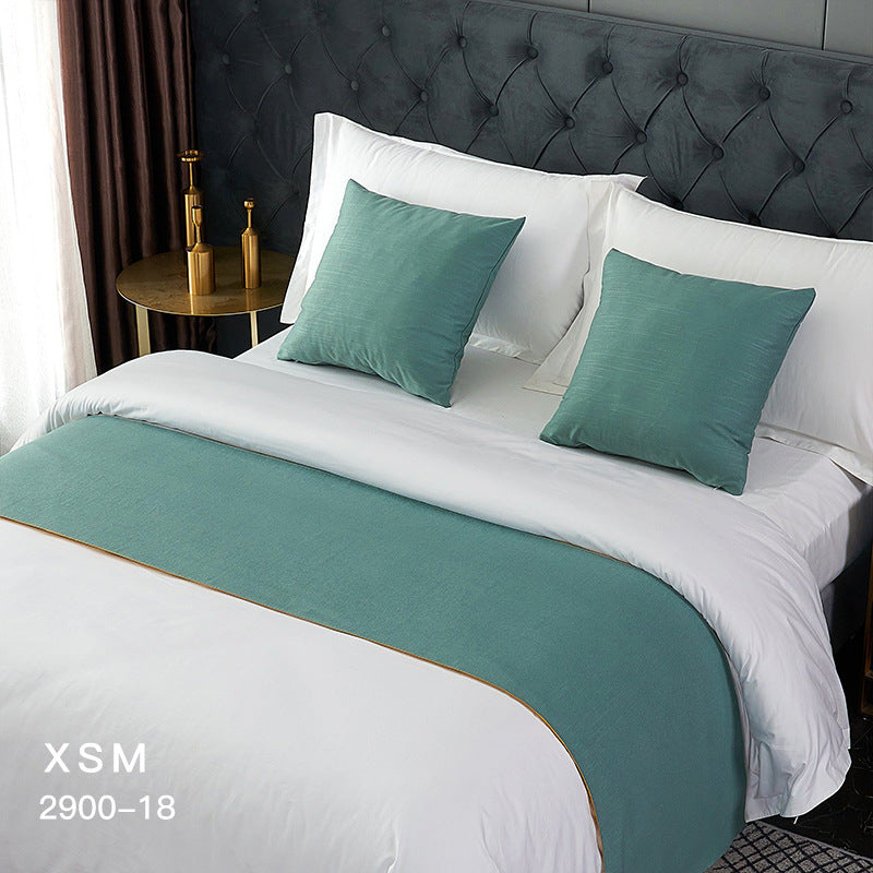 A hotel bedside towel decoration
