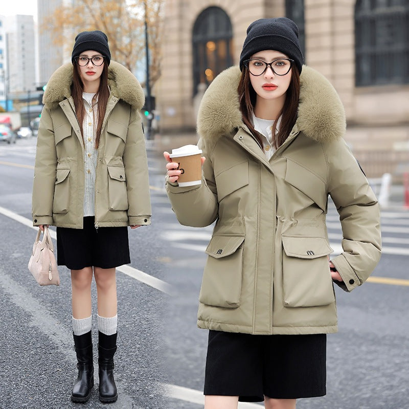 A Fleece-Lined Thickened Warm Jacket