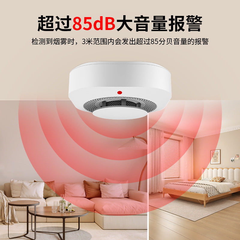 A Smart Graffiti Fire Smoke Alarm Smoke Detector Home WIFI Connection Mobile Phone Remote Alarm
