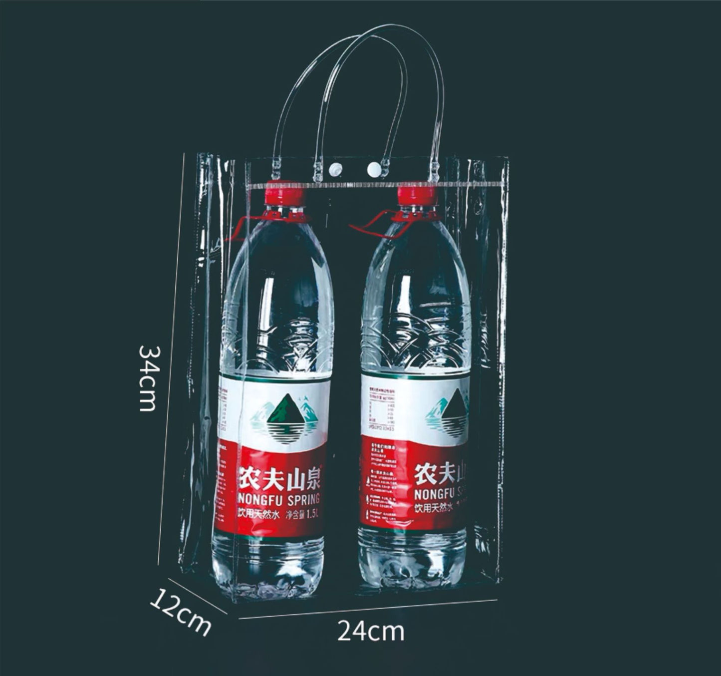 A Spot plastic pvc tote bag, transparent gift packaging bag, milk tea with hand gift, hi candy, portable pvc packaging bag
