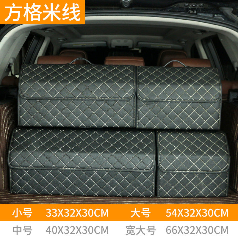 A trunk leather storage box