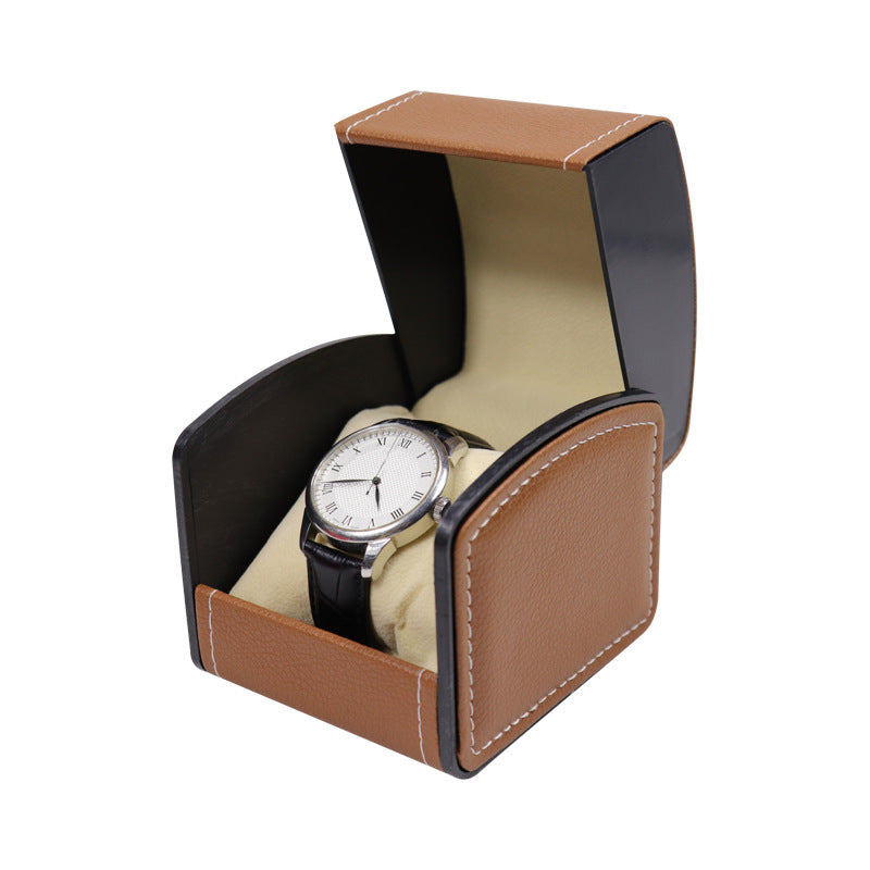 A curved watch box pu watch box, flip watch box, watch box storage box spot wholesale - Mixbatch