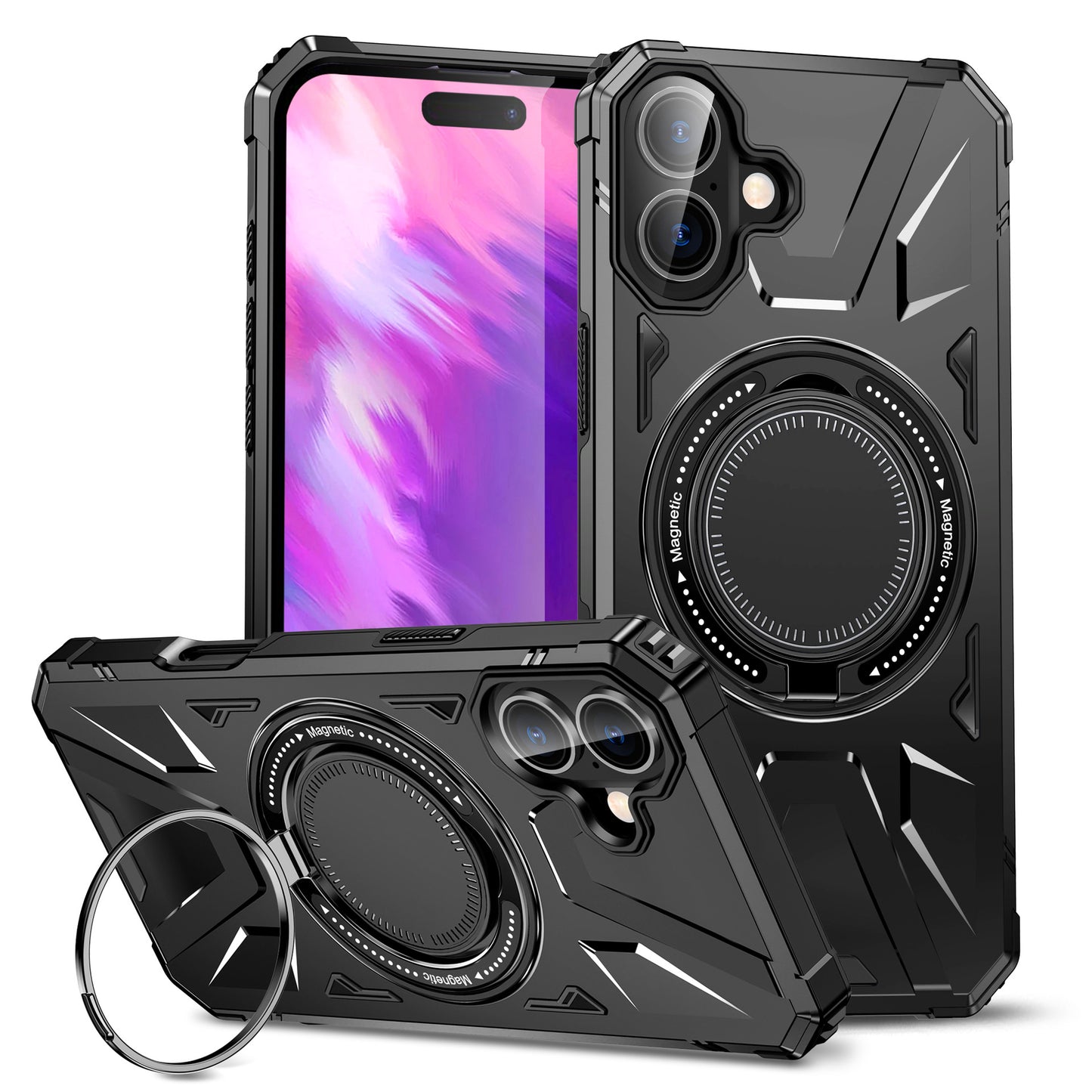 A Magnetic Ring Holder Phone Case
