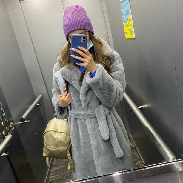 A faux fur jacket