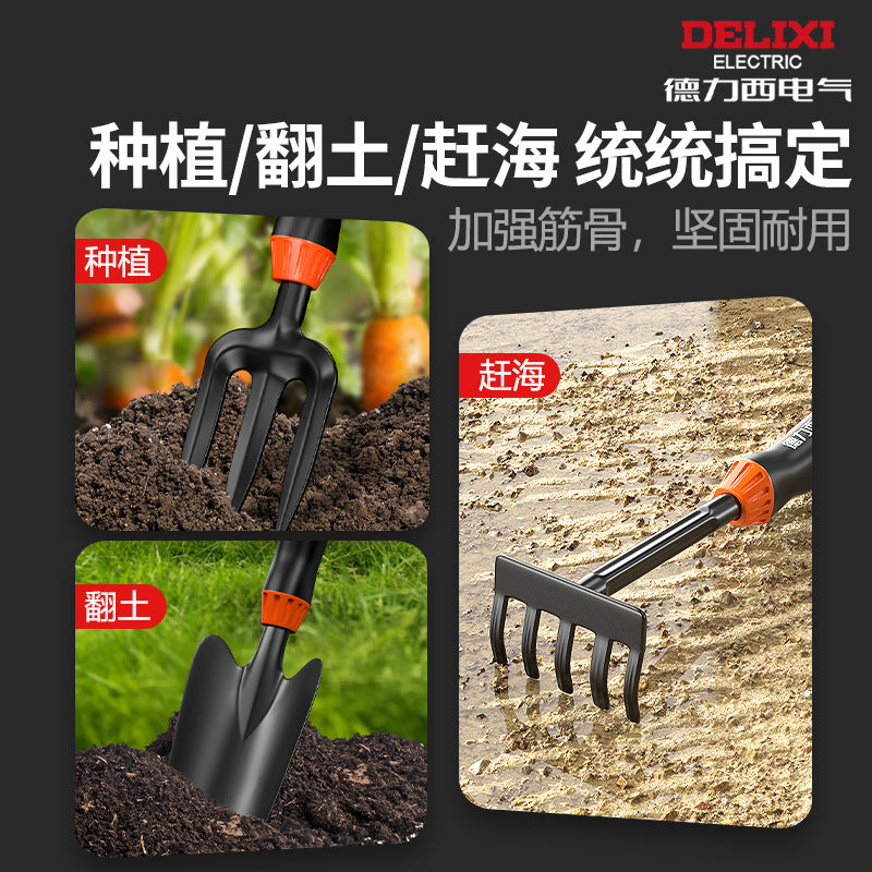 A Gardening tools, small shovels, growing vegetables, growing flowers, household shovels, beach catching sea tools, three-piece set