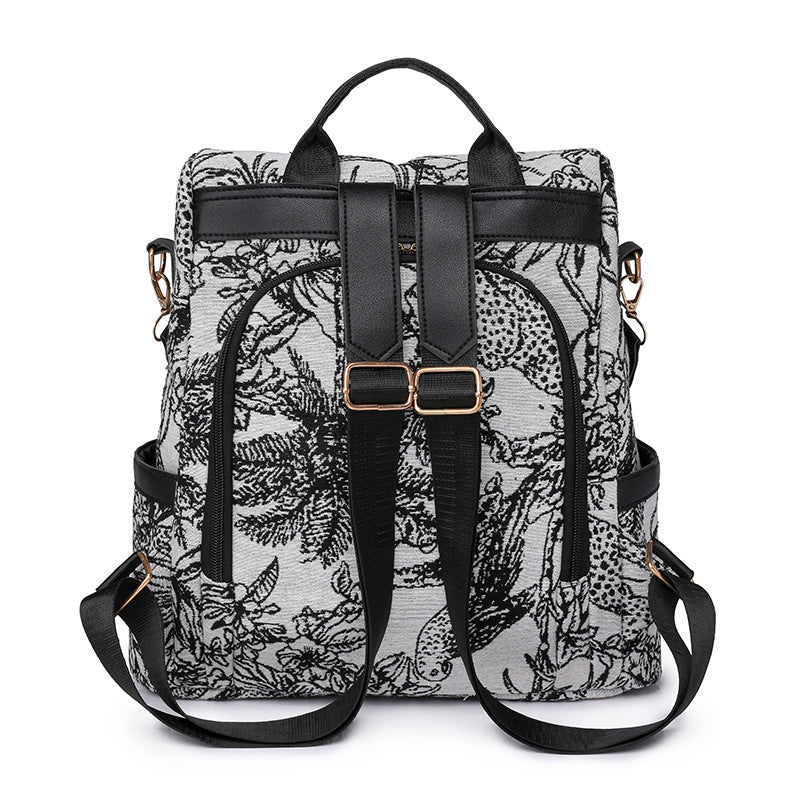 A new American retro trend backpack large capacity simple niche women's backpack - Mixbatch