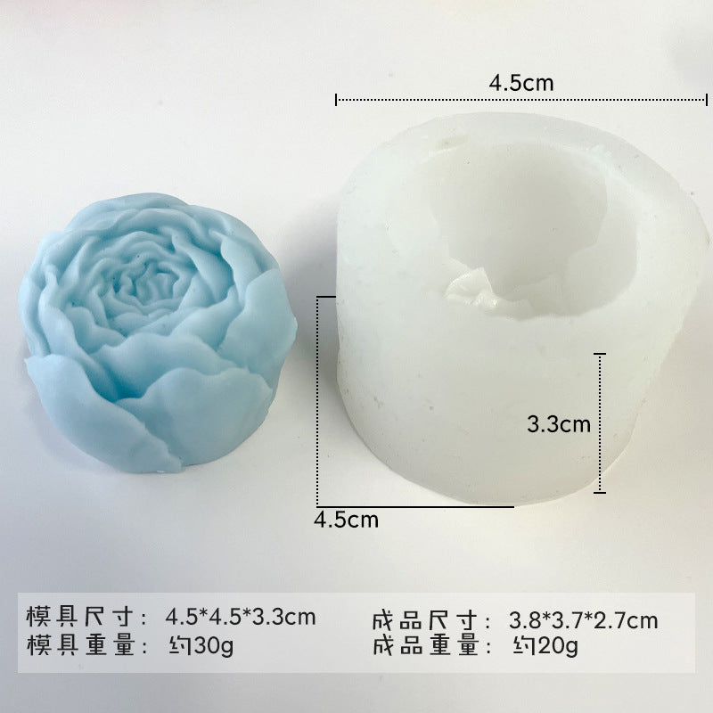 A flower candle silicone mold